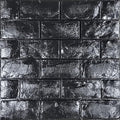 YU LI 3DH 3D Wall Panels Peel and Stick 11PCS Black Foam Brick Wallpaper by YULI3DH