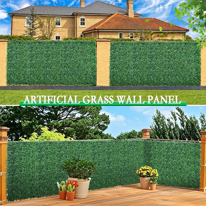 Yangrass Boxwood Roll Panels, UV-Anti Faux Boxwood Roll Grass Wall Panels - Image 6