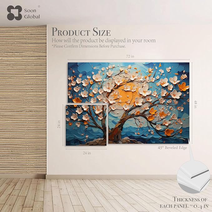 Soon Global Acoustical Wall Panels, 72 X 48 Inches Art Acoustic Panels - Image 2