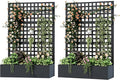 Metal Planter Box with Trellis, Planter Box Trellis with Privacy Screen and by UPHYB