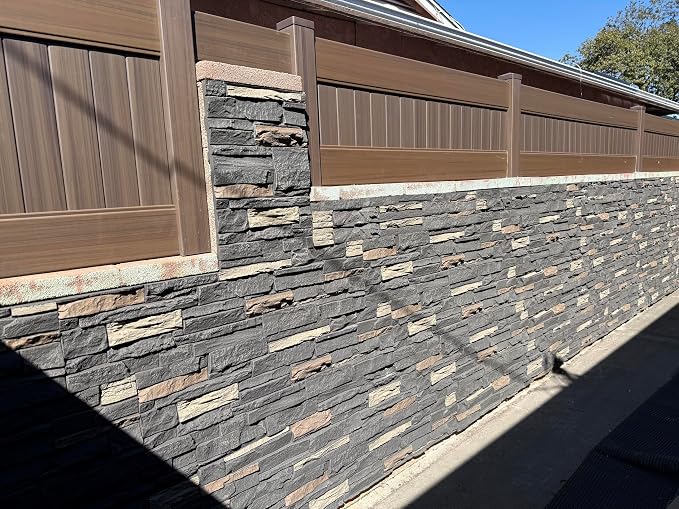 Faux Stone Wall Panels 2-Pack PU Stone Veneer Siding, Mortarless 46.25x12.88 - Image 6