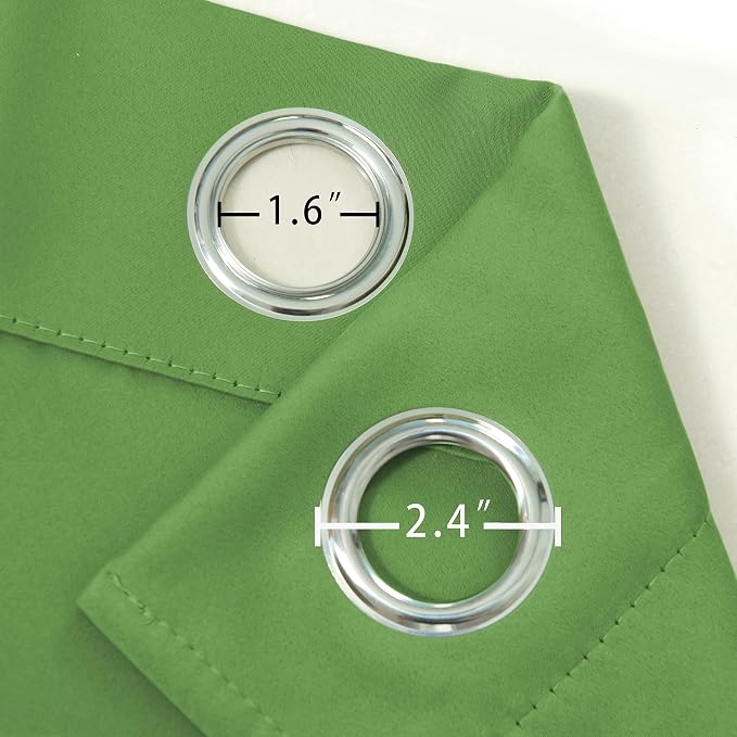 LEMOMO Light Green Blackout Curtains 66 x 63 Inch Length/Set of 2 Curtain - Image 6