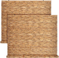 DoubleFill 2 Pcs Bamboo Shades Outdoor Reed Roll Up Blinds 72" W x 72" H by DoubleFill