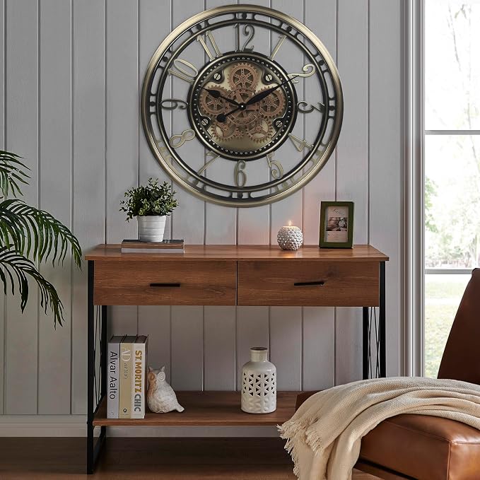CLXEAST 28 Inch Large Moving Gear Wall Clock - Image 6