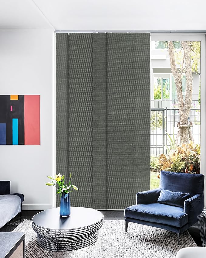 GoDear Design Shimmering Adjustable Sliding Panel Track Blinds, Vertical Window by GoDearDesign