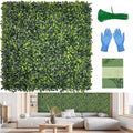 Artificial Grass Wall Panel Screen: 20"x20" 12P UV-Anti Faux Boxwood Panels by BHXCL