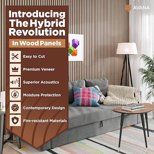 Avana Modern Acoustic Wood Wall Panels – 47.2 X 12.6 Inch White Oak Acoustic - Image 2