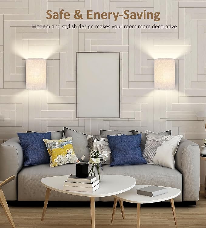 FINCMY Battery Operated Wall Sconces Set of Two, 18 RGB Colors Stick on Wall - Image 8