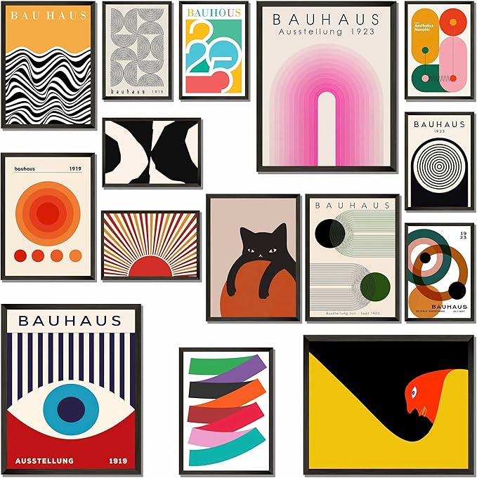 LANCHI95 15PCS Boho Wall Decor – Mid Century Modern Wall Art Boho Posters by LANCHI95