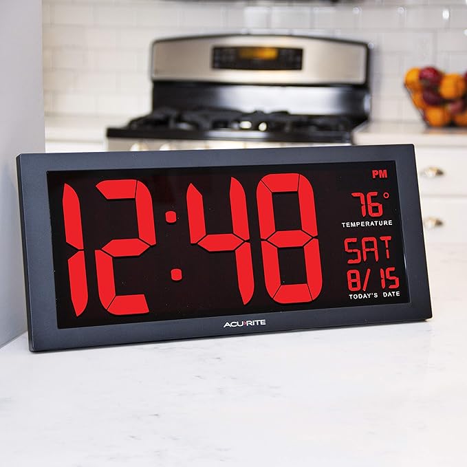 AcuRite 14.5" Large Digital LED Oversized Wall Clock - Image 2