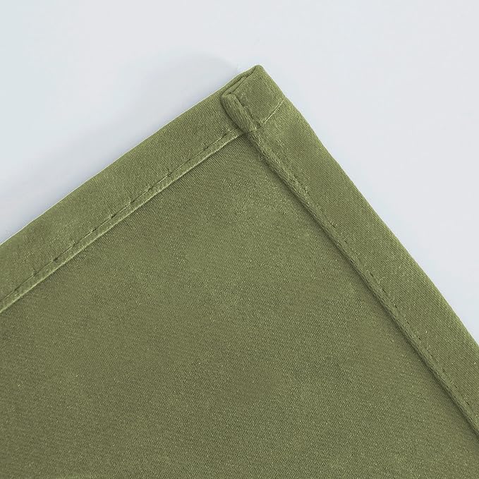LEMOMO Olive Green Blackout Curtains 42 x 63 Inch Length/Set of 2 Curtain - Image 8
