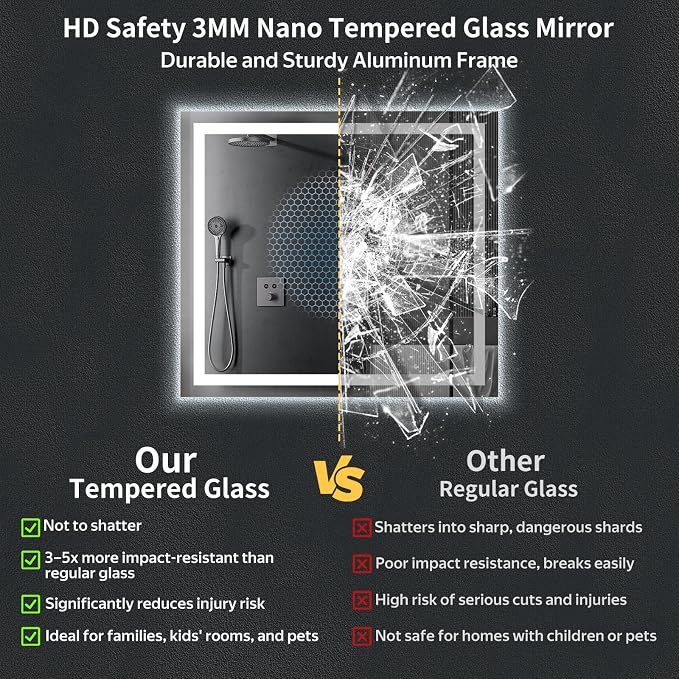 40"x36" LED Bathroom Mirror - Image 7
