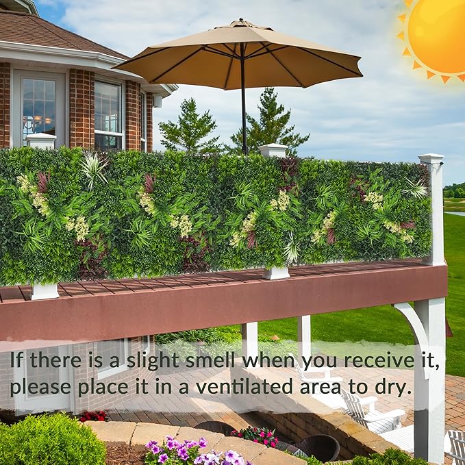 Artificial Grass Wall Boxwood Plant Panel: 20"x20" UV Resistant Green Leaves - Image 5