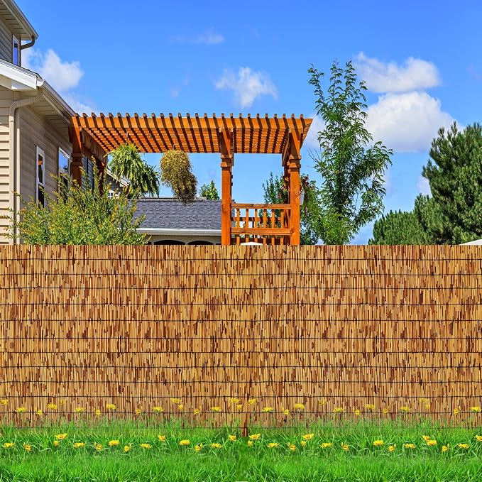 Reed Fencing Rolls, Patio Privacy Screen, Decorative Bamboo Fence Rolls - Image 5