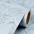 Livelynine 15.8x197 Blue and White Grass Cloth Wallpaper Peel and Stick Contact by Livelynine