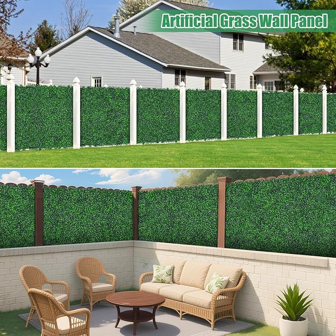 Yangrass Artificial Greenery Wall Roll, Vine Leaf Fence Panels - Image 6
