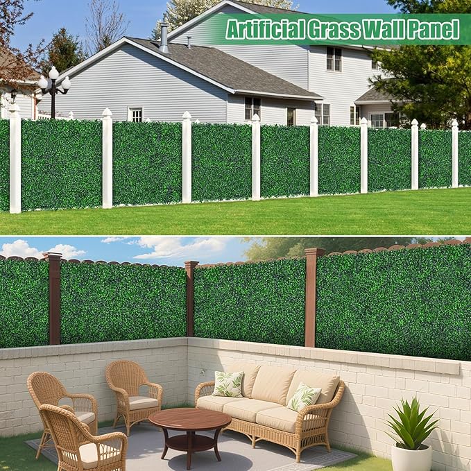 Yangrass Artificial Greenery Wall Roll, Vine Leaf Fence Panels - Image 6