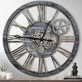 The B-Style Large Real Moving Gears Wall Clock 30 inch Rustic Retro Industrial by TheB-StyleTB