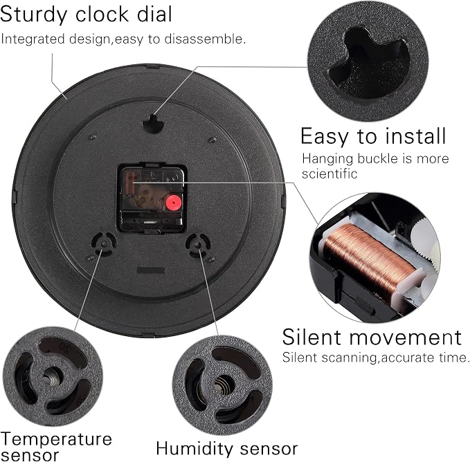 Wall Clock, Sweep Silent Movement Accurate Clocks - Image 4