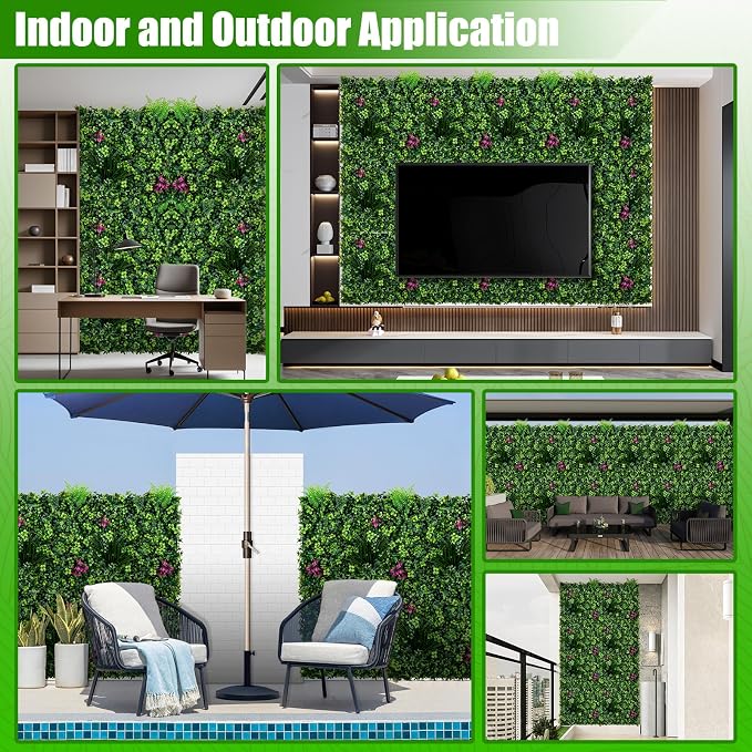 Artificial Grass Wall Panels, UV-Anti Fake Greenery Plant Boxwood Panels - Image 5