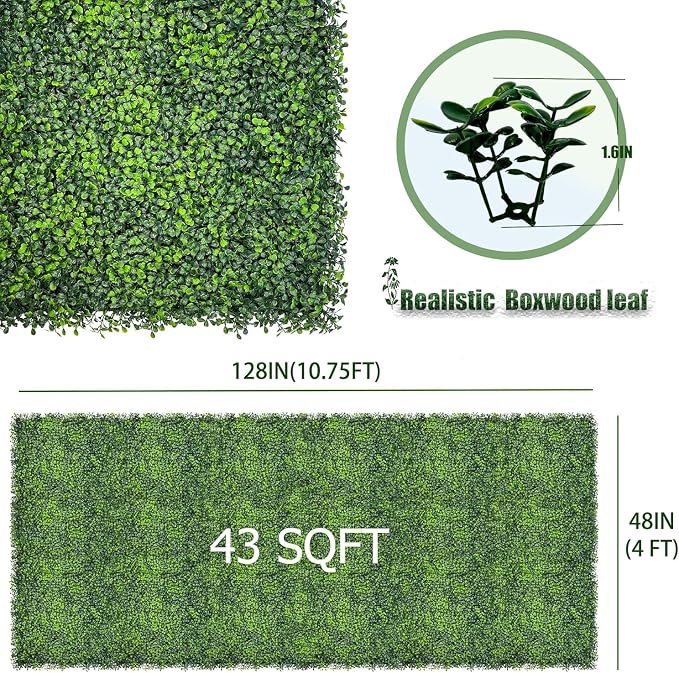 Artificial Ivy Privacy Fence Screen, Backyard Greenery Wall Backdrop Decor - Image 2