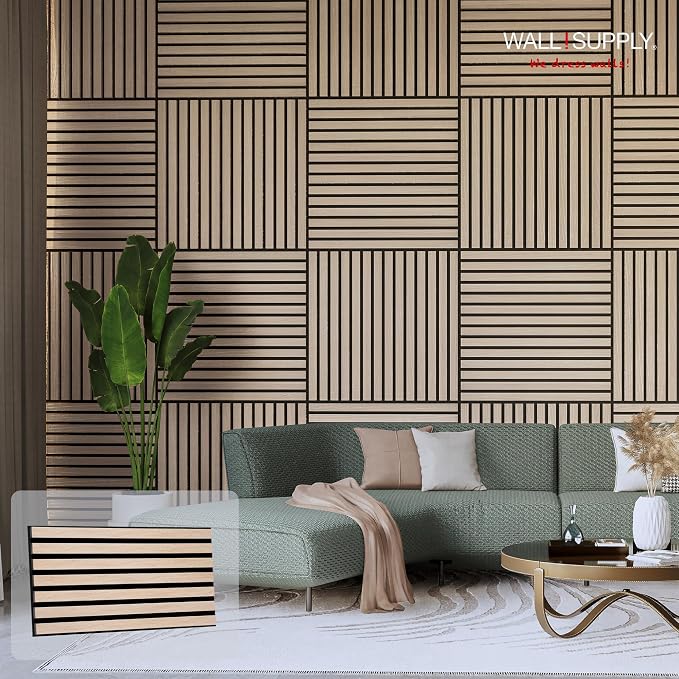 Wall!Supply 3D Soundproof Wall Panels – Acoustic Natural Oak Finish – EPS Foam - Image 2