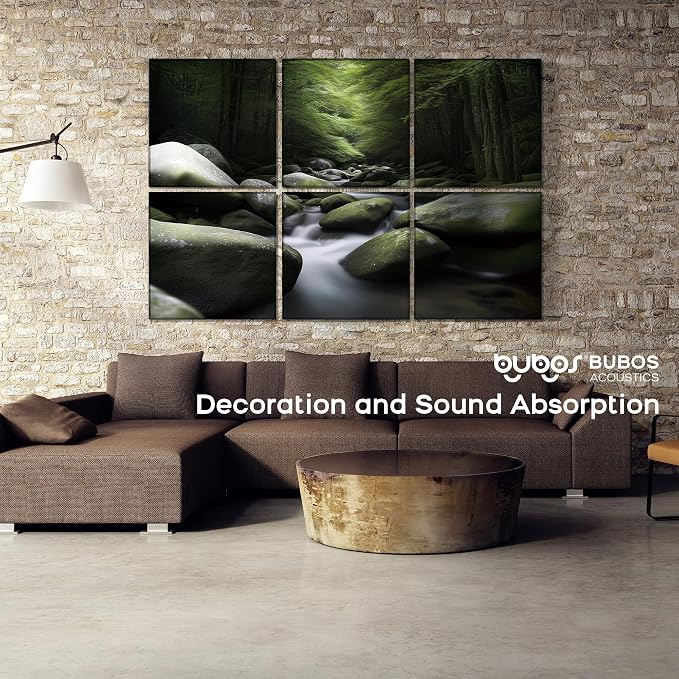 BUBOS 6 Pack Self-Adhesive Acoustic Wall Panels, 70.8" x 47.2" Sound Panels - Image 9