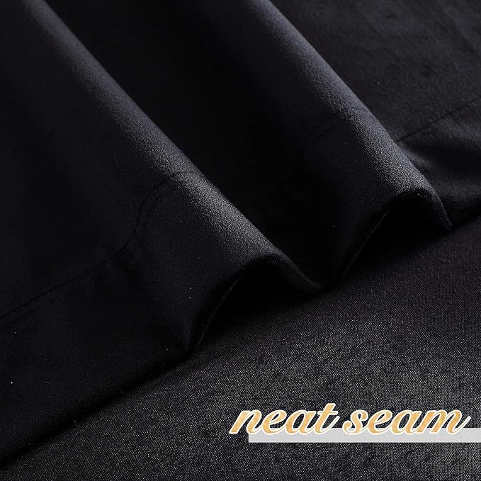 NICETOWN Black Out Velvet Curtains 54 inches Long - Image 6