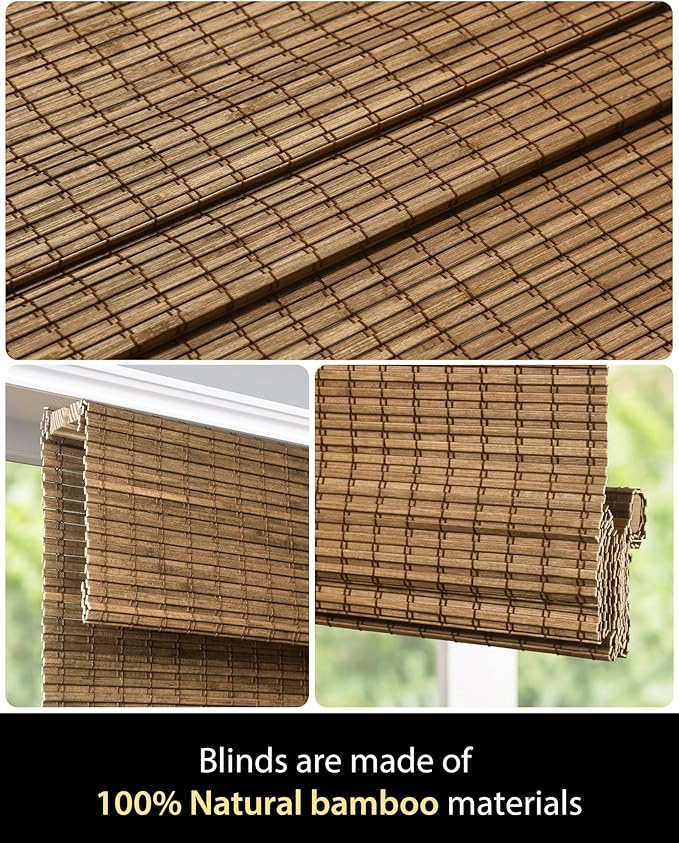 UNISHADES Cordless Bamboo Roman Shades - Image 4