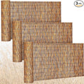 Barydat 3 Pcs 3 x 16.4 ft Reed Fence Roll, 85% Shade Bamboo Privacy Screen by home