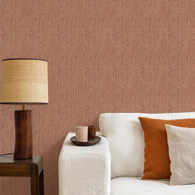 JiffDiff Woven Wallpaper Peel and Stick 17.3" x 400" Colorful Paint Grasscloth - Image 4