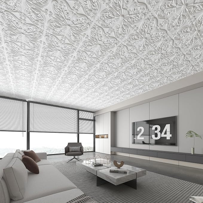 Art3d Drop Ceiling Tiles 24x24in., Wainscoting Panels Glue Up 2ft x 2ft - Image 7