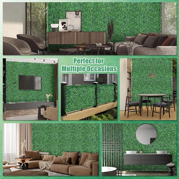 Yangrass Boxwood Roll Panels, UV-Anti Faux Boxwood Roll Grass Wall Panels - Image 4