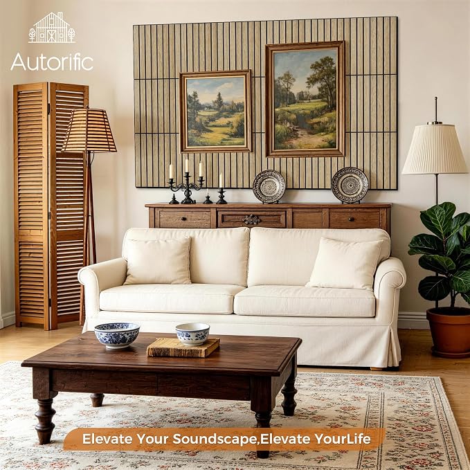 12 Pack PVC Wood Panels for Wall, 11.8 x 15.7 x 0.35 Inch Sound Absorbing Panels - Image 8