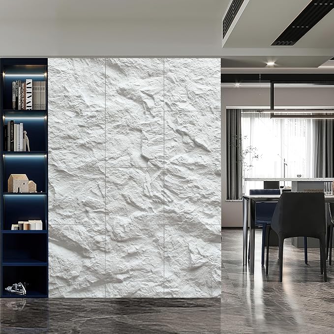 KASARO 3D Faux Stone Wall Panels, Home & Office Accent Wall, Easy Install - Image 7