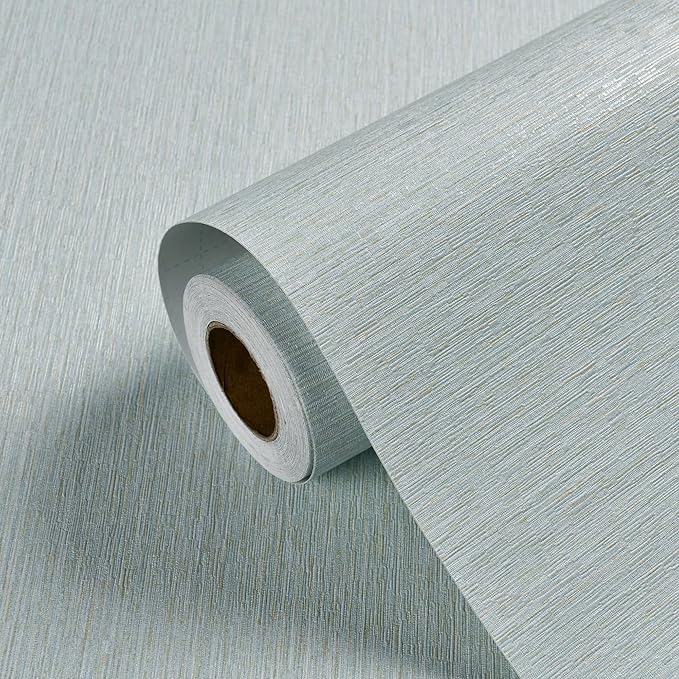 Haimin Grasscloth Wallpaper Peel and Stick 20.9in X 393in Fabric Contact Paper by HaiminHomeDecorWallpaper