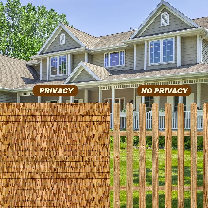 Reed Fencing Rolls, Patio Privacy Screen, Decorative Bamboo Fence Rolls - Image 4