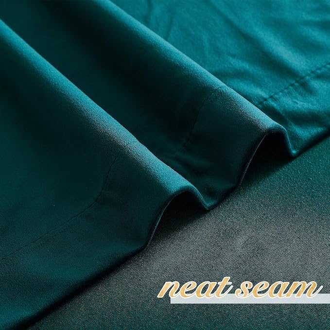NICETOWN Teal Curtains for Living Room, Rod Pocket Privacy Enhancing Light - Image 8