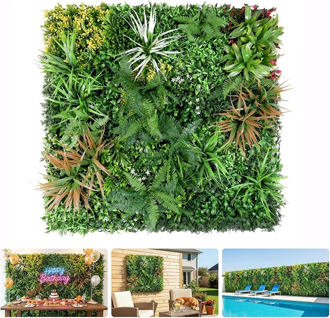 Artificial Grass Wall Panels, Privacy Screen Fence by FOSZMAC