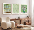 Induslyfe Large Framed Grass Wall Art Canvas Decor Set of 3, Matisse Framed by Induslyfe