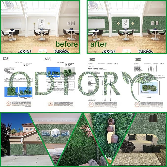 ODTORY Artificial Grass Wall Backdrop Panels, 16 X 12 in 24P UV-Anti Greenery - Image 6
