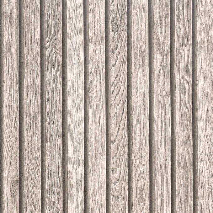 VEELIKE Grey Wooden Slats Peel and Stick Wallpaper Wood Contact Paper by VEELIKE