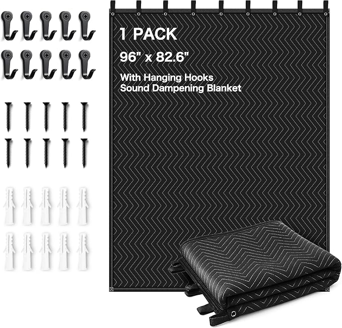Extra Large Sound Dampening Blanket, Noise Cancelling Studio Acoustic by Aodyow