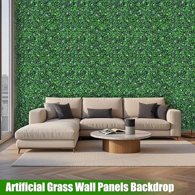 EverNture 71"x144" Grass Wall Panels, Artificial Grass Backdrop, Fake Greenery - Image 4
