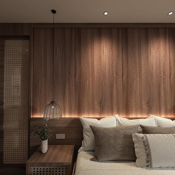 Walnut Wood Grain Contact Paper Peel and Stick Wood Wallpaper 24x78 inch Dark - Image 8