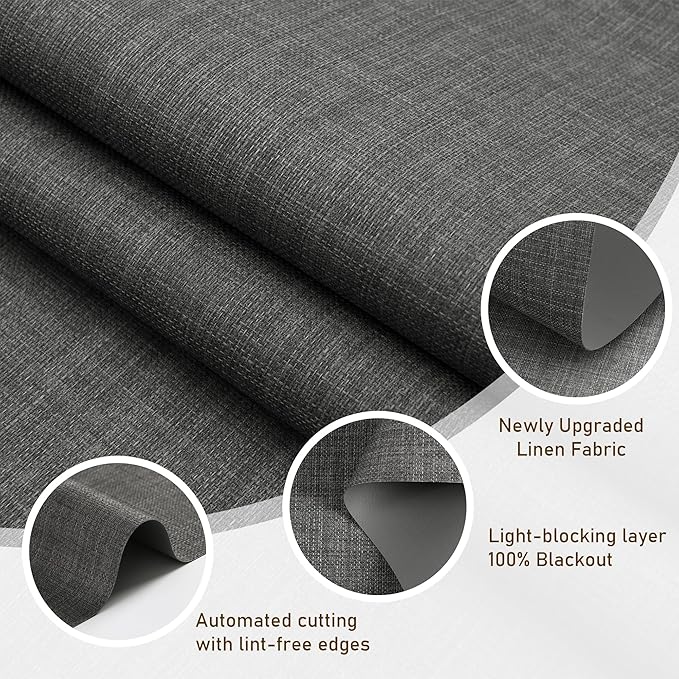 AOSKY Linen Roller Blinds Shades - Image 2