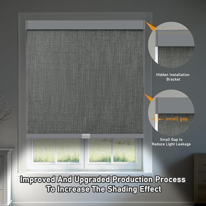 AOSKY Linen Roller Blinds Shades - Image 4