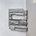Fogstone Right-Hand Corner Panel Artisan Hand Painted 90-Degree Faux Stone by Wallwell