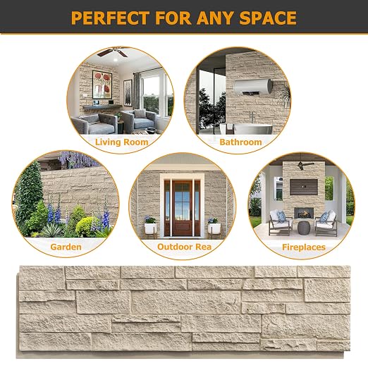 ROOMTEC 6-Packs Faux Stone Wall Covering Panels - Image 6