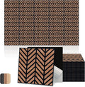 Mollywell Acoustic Panels, PVC Wood-Grain Decor, 12x12 Inch Carved Pattern by Mollywell